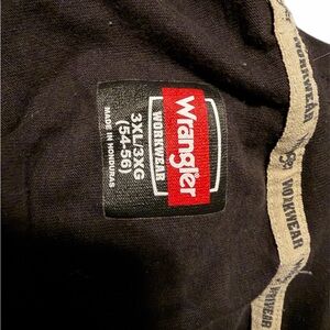 Wrangler Black Tee with Red Logo Patch